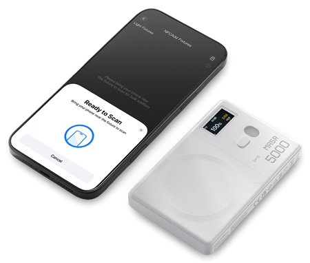 godox ma5r next to a smartphone showing the connection interface