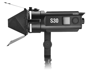 left Side of Godox S30 LED light