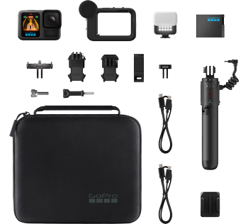 lay flat image of GoPro HERO13 Black Creator Edition Product Flat lay