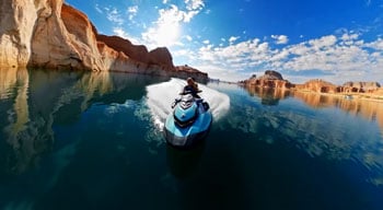 People riding jetski on colorado river