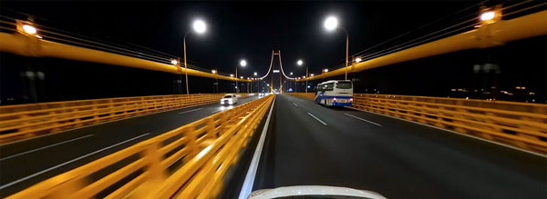 sample image of road bridge at night