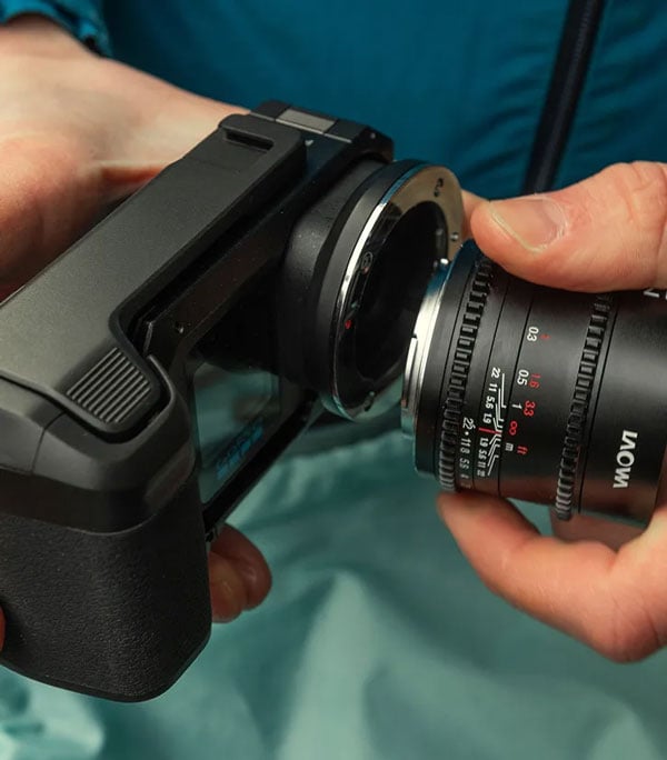 someone attaching a mft lens to the gopro mission 1 pro ils