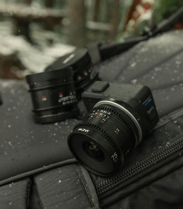 gopro mission 1 pro ils with lens attached in the rain