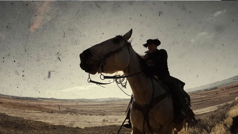 sample close up of a man on a horse taken usind the burst mode on the gopro mission 1