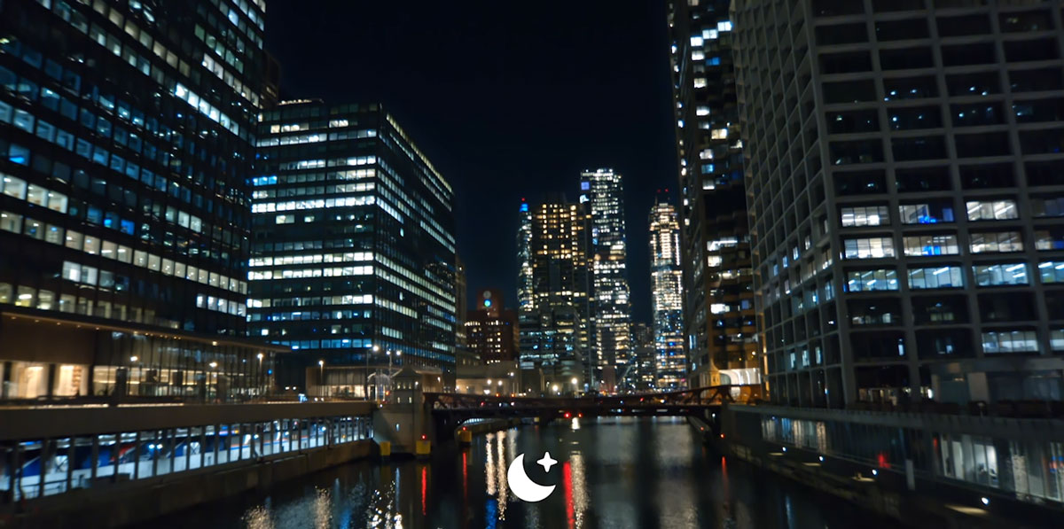 low light sample image from the chicago river