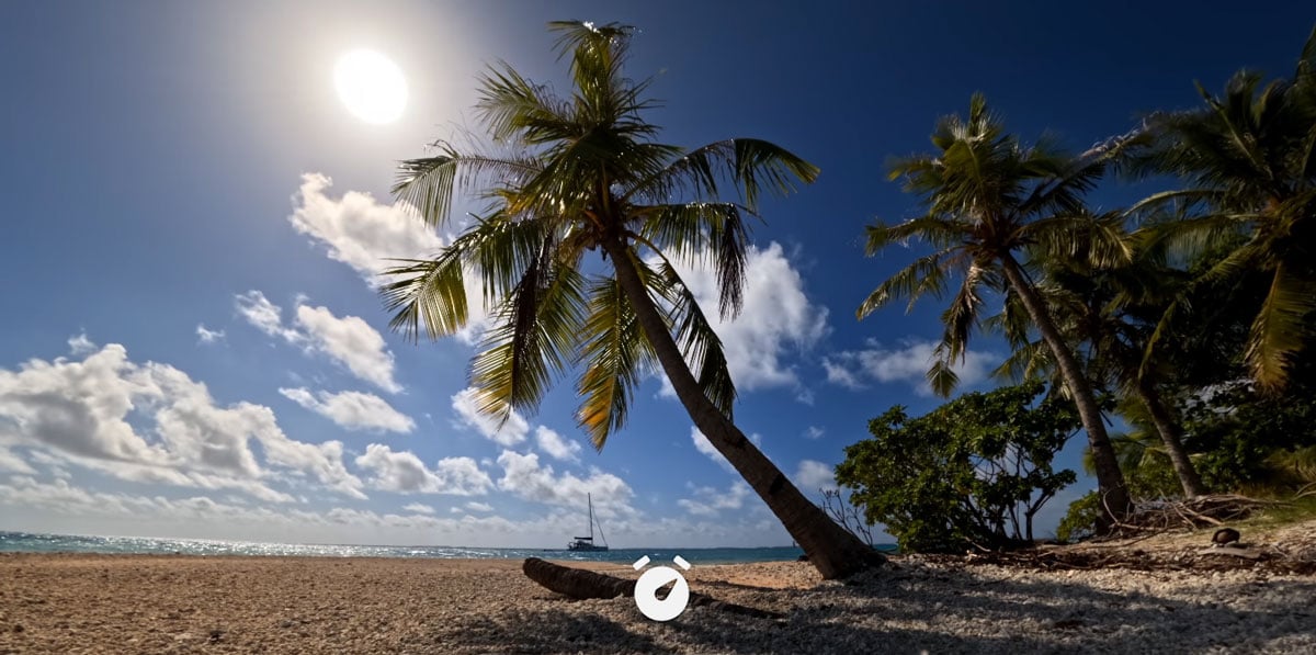sample image from a timelapse of a tropical beach