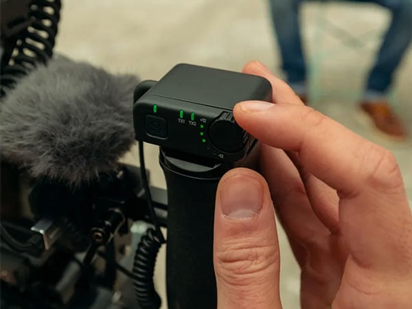 gopro mic attached to a camera