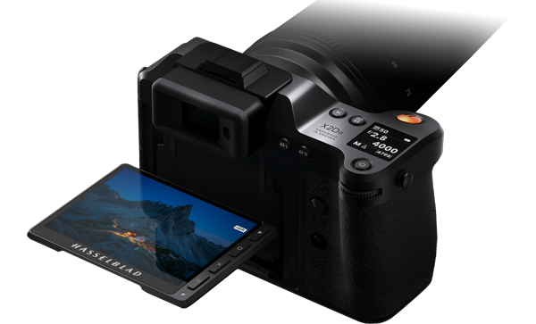 Hasselblad X2D II 100C rear view screen flipped out