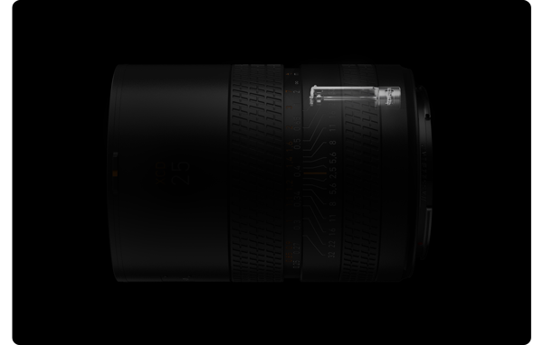 x-ray view of hasselblad XCD 25mm lens Stepping motor