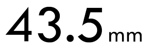 43.5mm black text icon