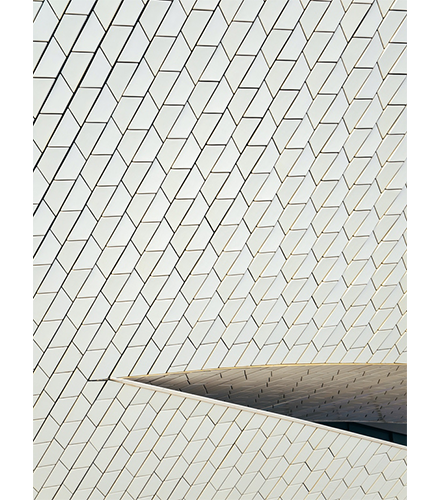 Hasselblad XCD 4/45P Lens sample image of architectural structure with geometric tiling