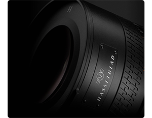 Hasselblad XCD 2.8/55v Lens close up angled view 