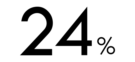 24% black text icon