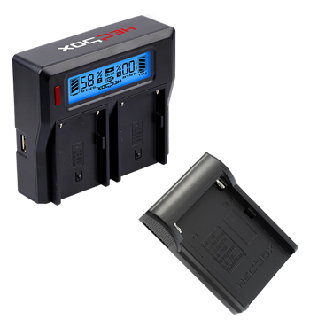 Hedbox RP-DC50 Dual Battery Charger And DBP975 Battery Charger Plate