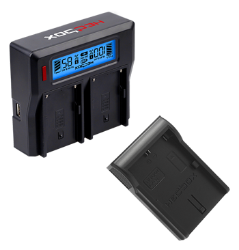 Hedbox RP-DC50 Dual Battery Charger And DLPE6 Battery Charger Plate
