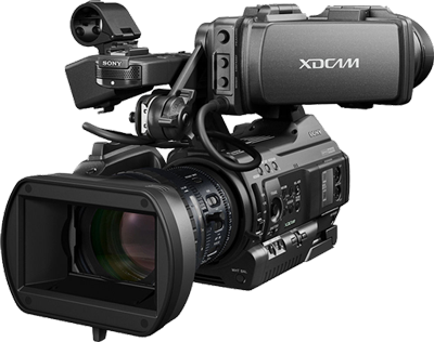 angled view of a sony camcorder