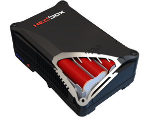 Cut through image of hedbox nero L battery showing Cell framing construction and individual battery cells