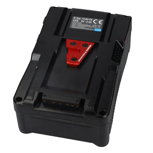 image of hedbox NERO L battery V Mount connection on rear of battery