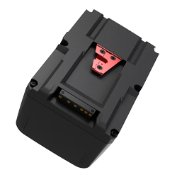 image of hedbox NERO XL battery V Mount connection on rear of battery