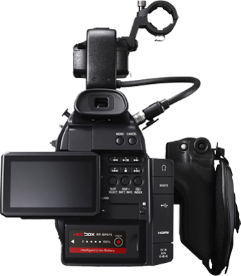 rear view of the ion battery on a camera