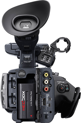 rear view of a camera using the ion battery