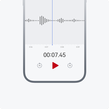 Hollyland LARK A1 playback on a smartphone