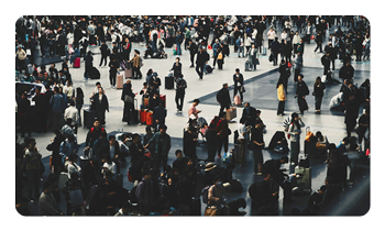 image showing a crowded train station