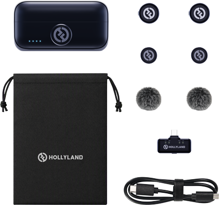 Breakdown of the Hollyland LARK M3 2TX+1RX Combo