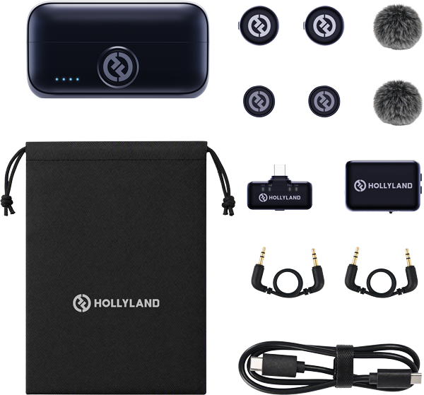Breakdown of the Hollyland LARK M3 2TX+2RX Combo