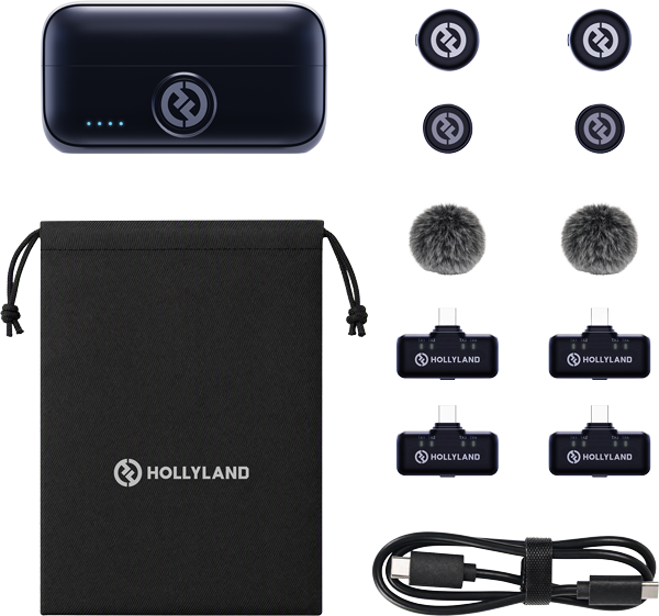Breakdown of the Hollyland LARK M3 2TX+4RX Combo