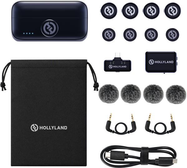 Breakdown of the Hollyland LARK M3 4TX+2RX Combo