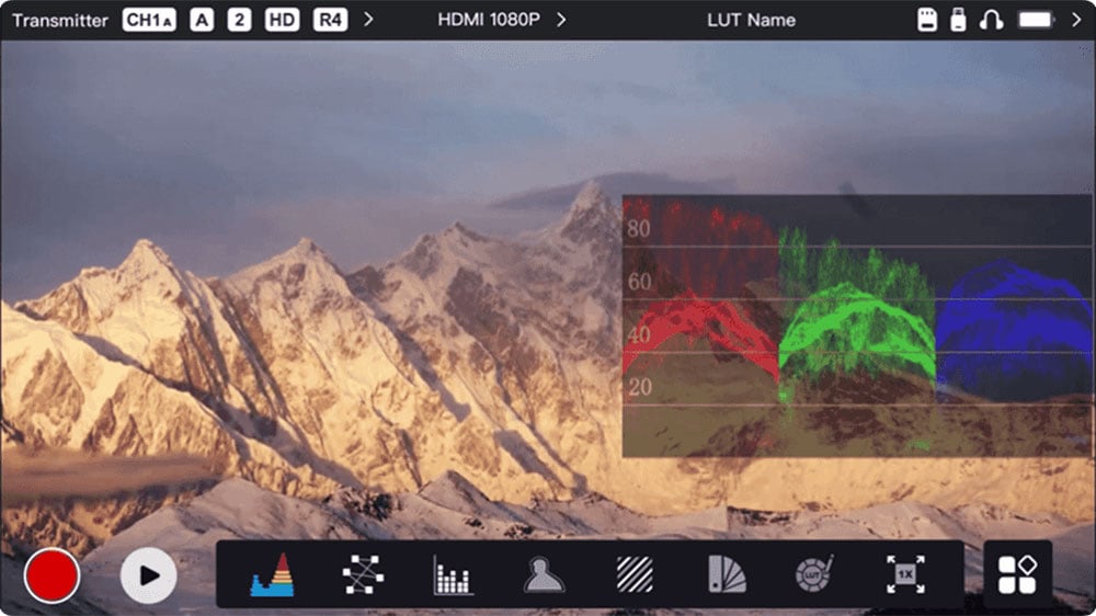 hollyland wireless monitor waveform example