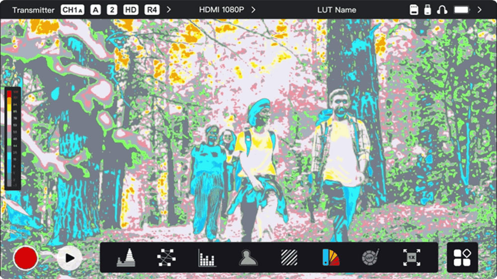 hollyland wireless monitor false colour example