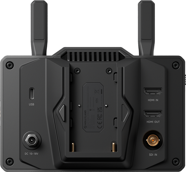 rear view of the hollyland wireless monitor