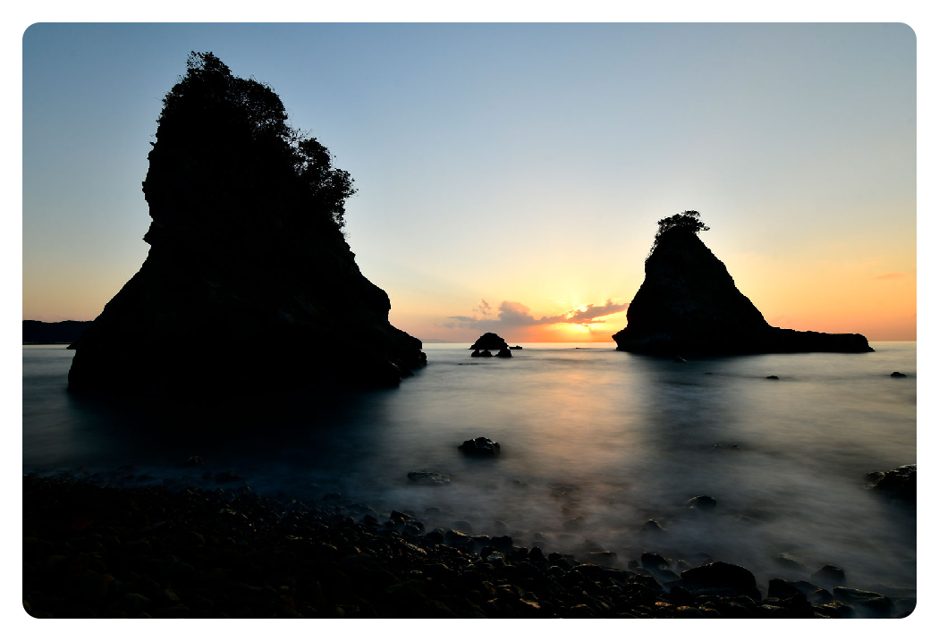 sample image of a shore taken using the neutral density filter