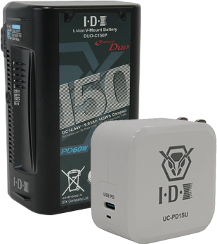 IDX DUO-C150P V-Mount Battery And UC-PD1SU USB-C Charger