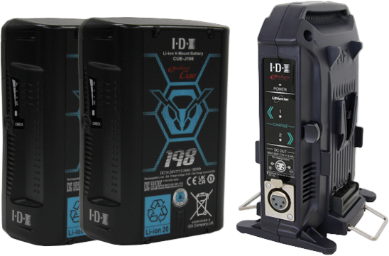 IDX 2 x CUE-J198 Batteries And VL-2X Battery Charger