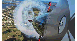 animated gif of plane performing barrel roll
