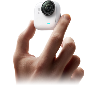 insta360 GO Ultra being held between finger and thumb