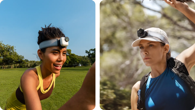 different people using the insta360 easy clip headband