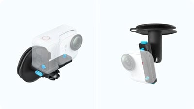 insta360 go ultra pivot mount locked in different setups