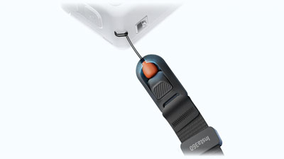 Insta360 GO Ultra Quick Release Wrist Strap attached to the camera