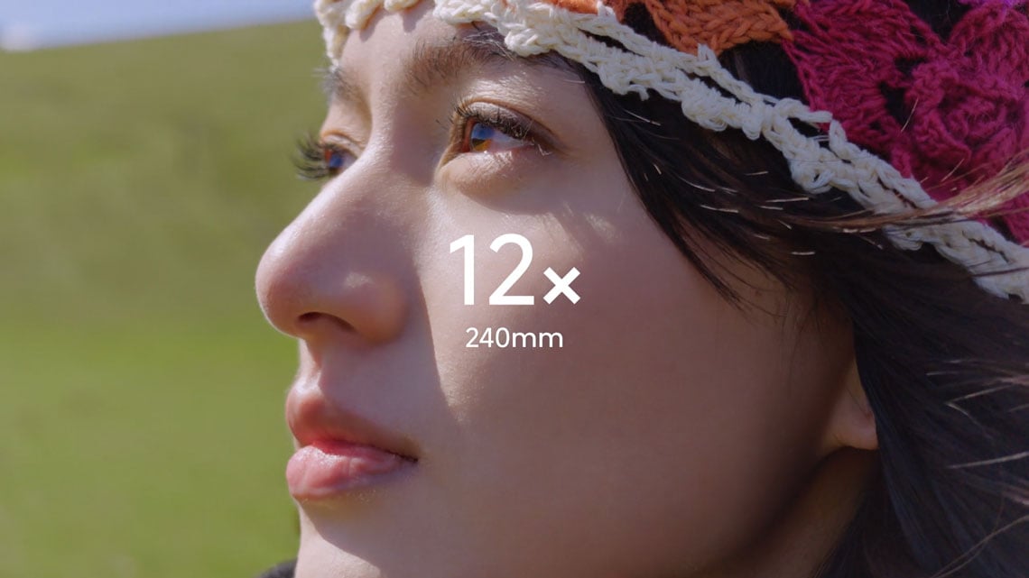 12x zoom of a womans face