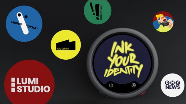 different e-ink displays on the insta360 mic pro