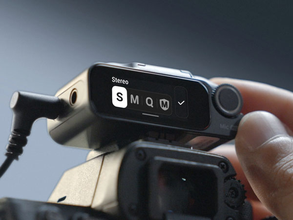 close up of the mic pro receiver settings