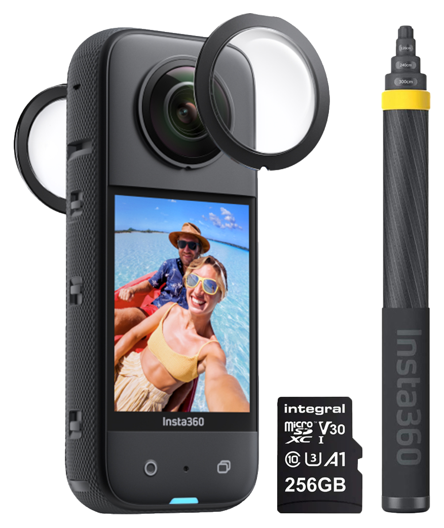 Insta360 X3 - Get Set Kit Waterproof 360 Action Camera with 1/2 48MP  Sensors, 5.7K 360 Active HDR Video, 72MP 360 Photo, 4K Single-Lens, 60fps  Me