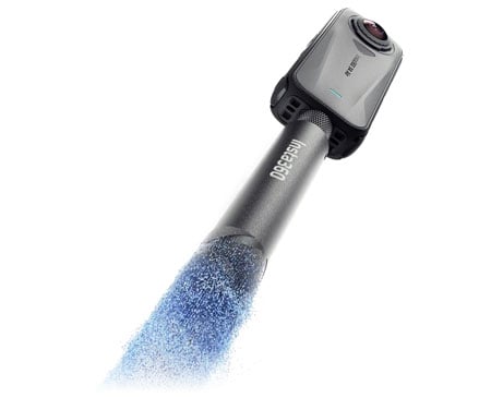 insta 360 camera attached to the selfie stick
