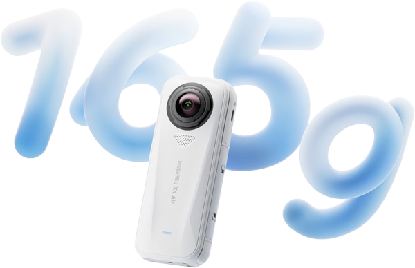 insta 360 camera with the weight in balloons behind it