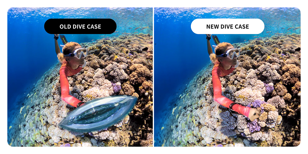 insta360 dive case comparison between old and new cases