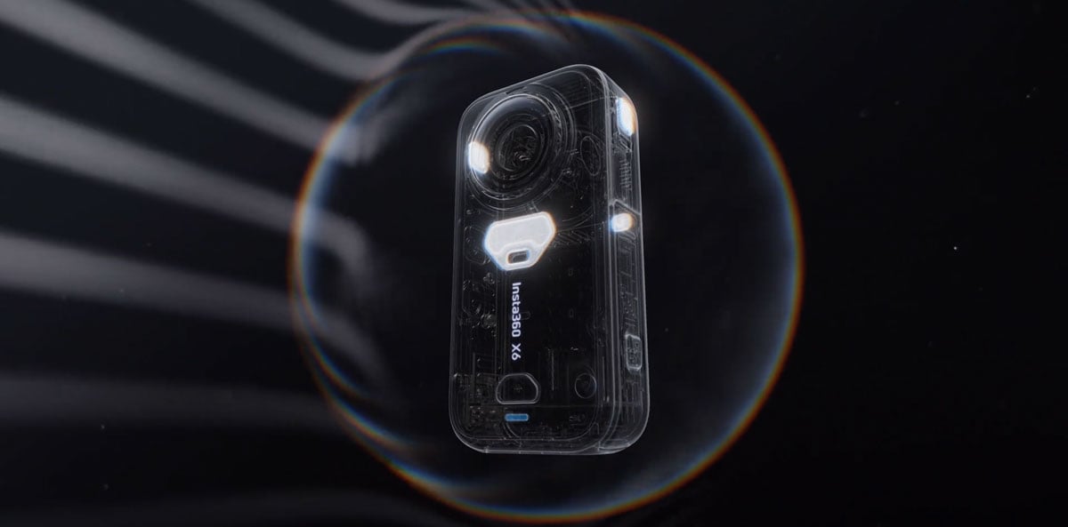 soundwaves surrounding the insta360 x6 camera